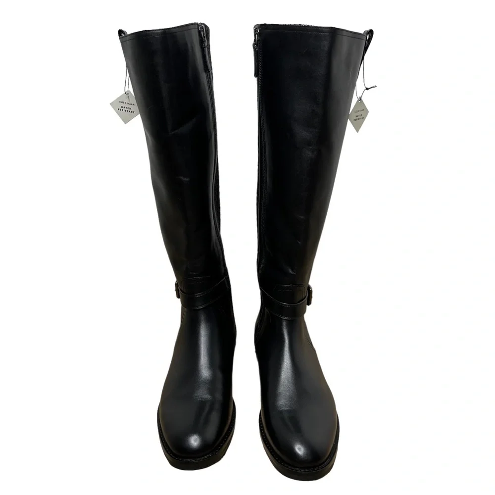 Cole Haan Belted Leather Knee High Boots 11B
